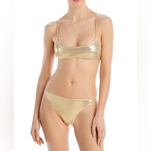 Solid & Striped Elsa Bikini in Pale Gold